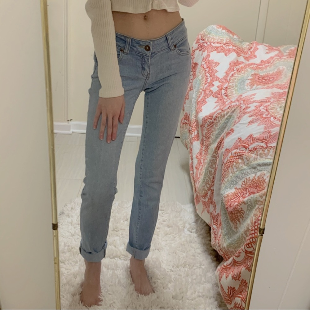 light washed denim jeans